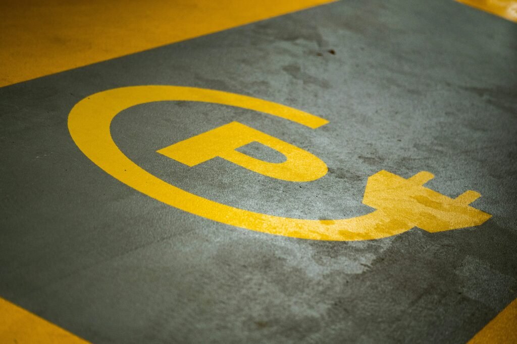 Parking spot for electric verhicles