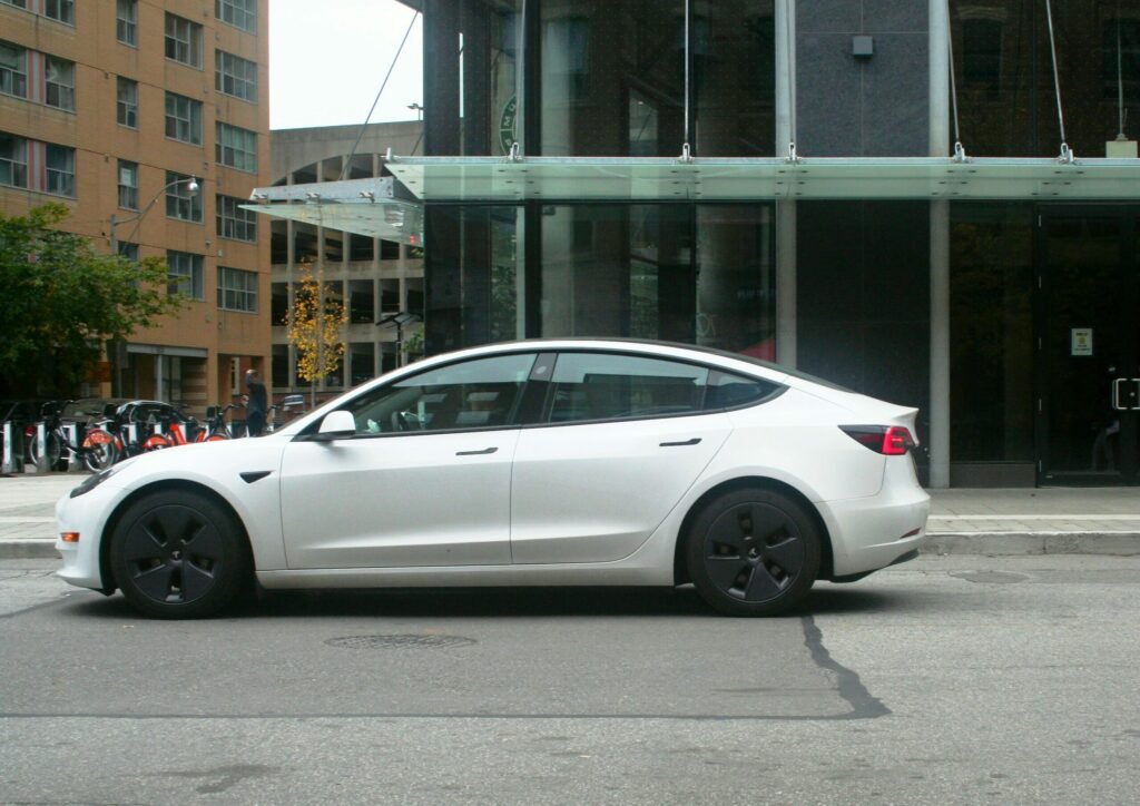 a white car