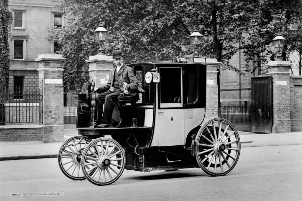 an electric car in the early 20th century