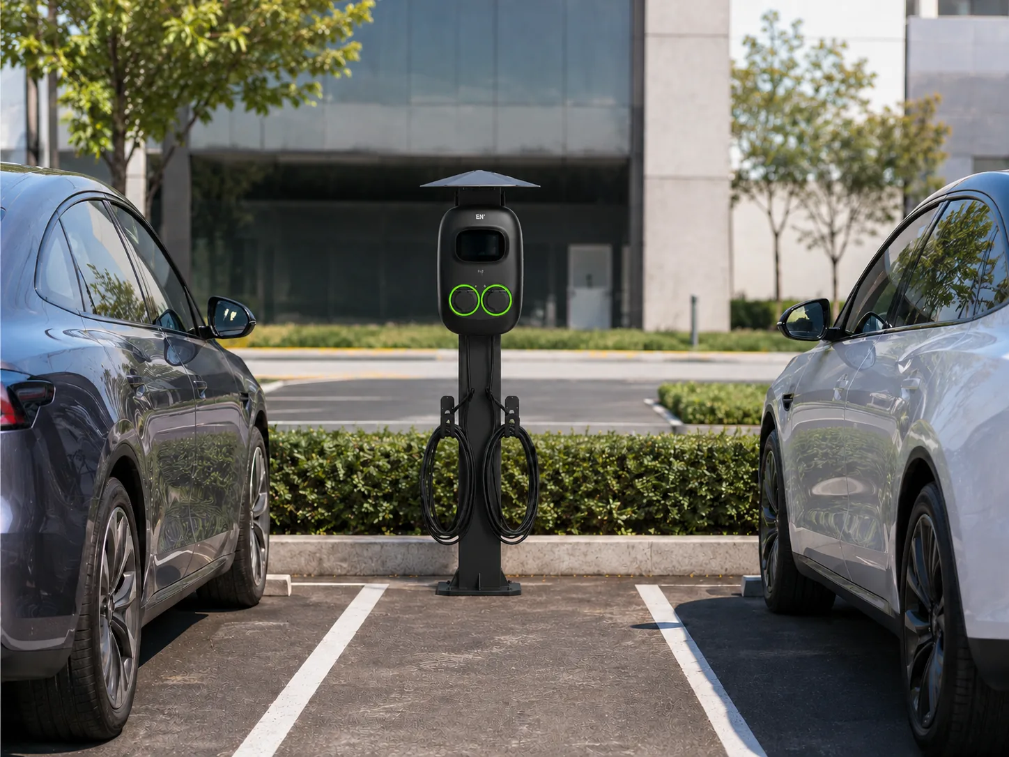 Nano Duo Business serving two commercial charging bays
