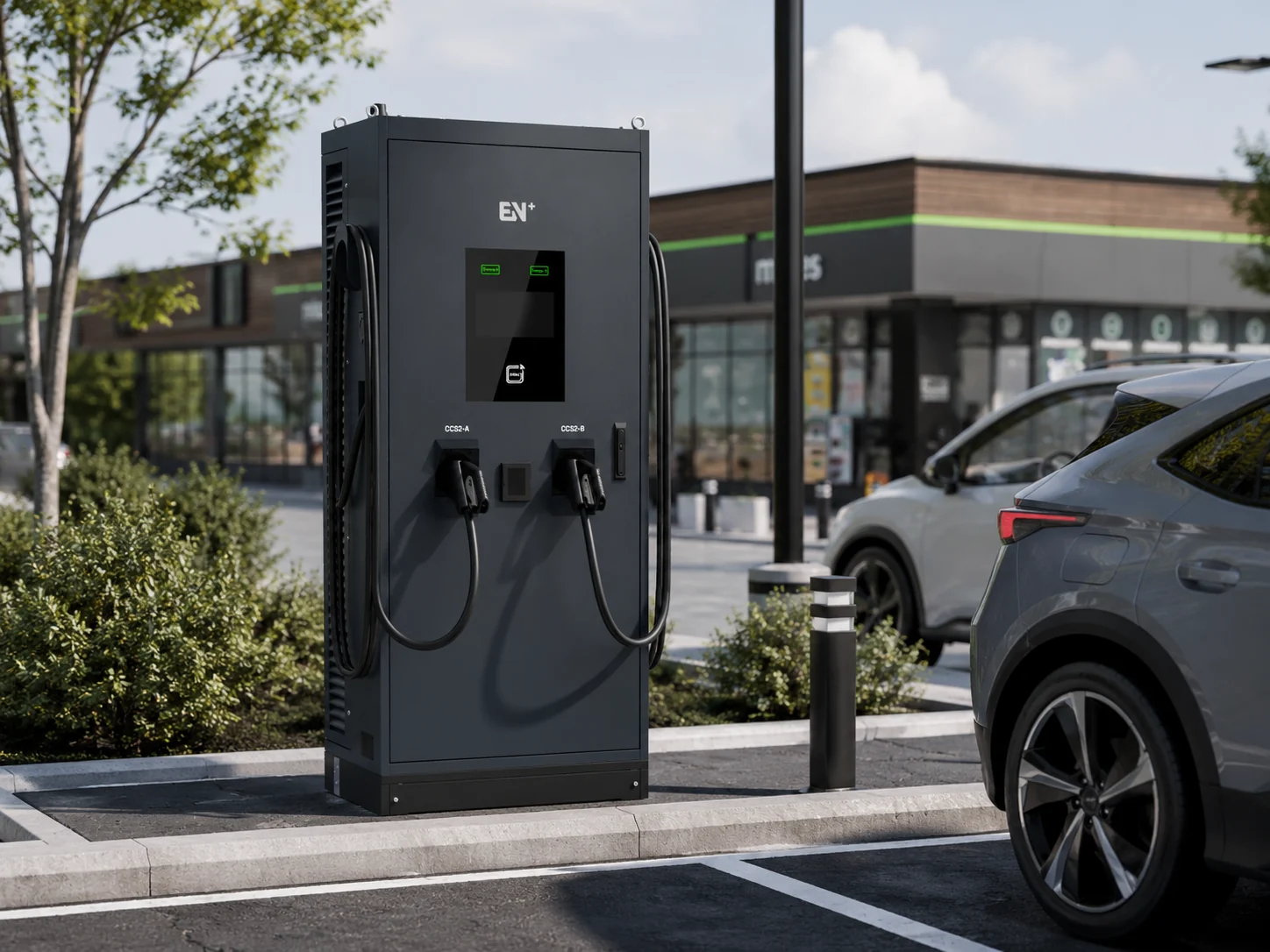Turbo 60–120kW DC fast charging for commercial sites