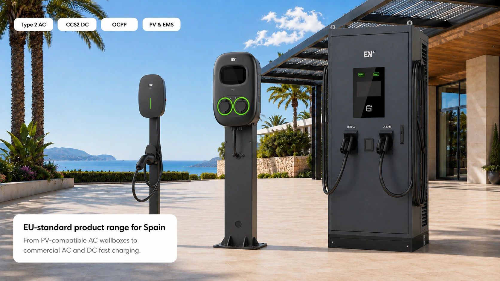 EN Plus EV charging hero scene for Spain